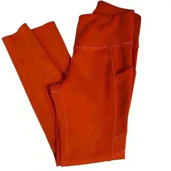 New Balance Pants - New Balance Orange Shape Shield 7/8 High Rise Side Pocket Leggings Size S